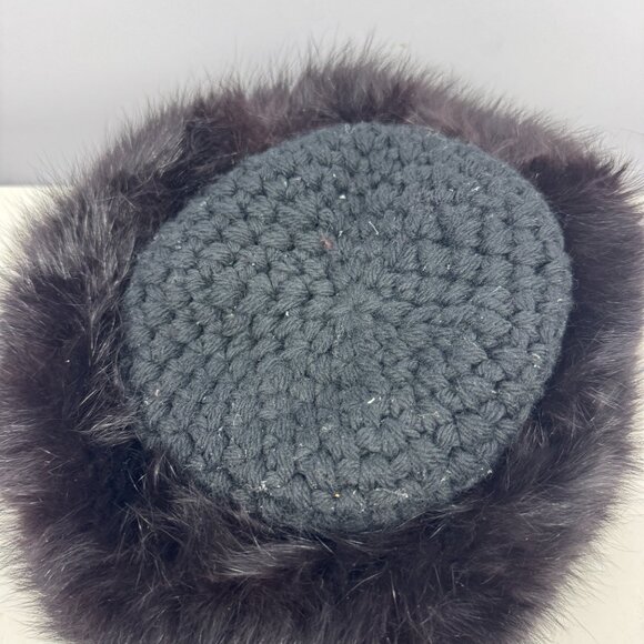 Vintage Fur Hat with Crocheted Detail main image 6